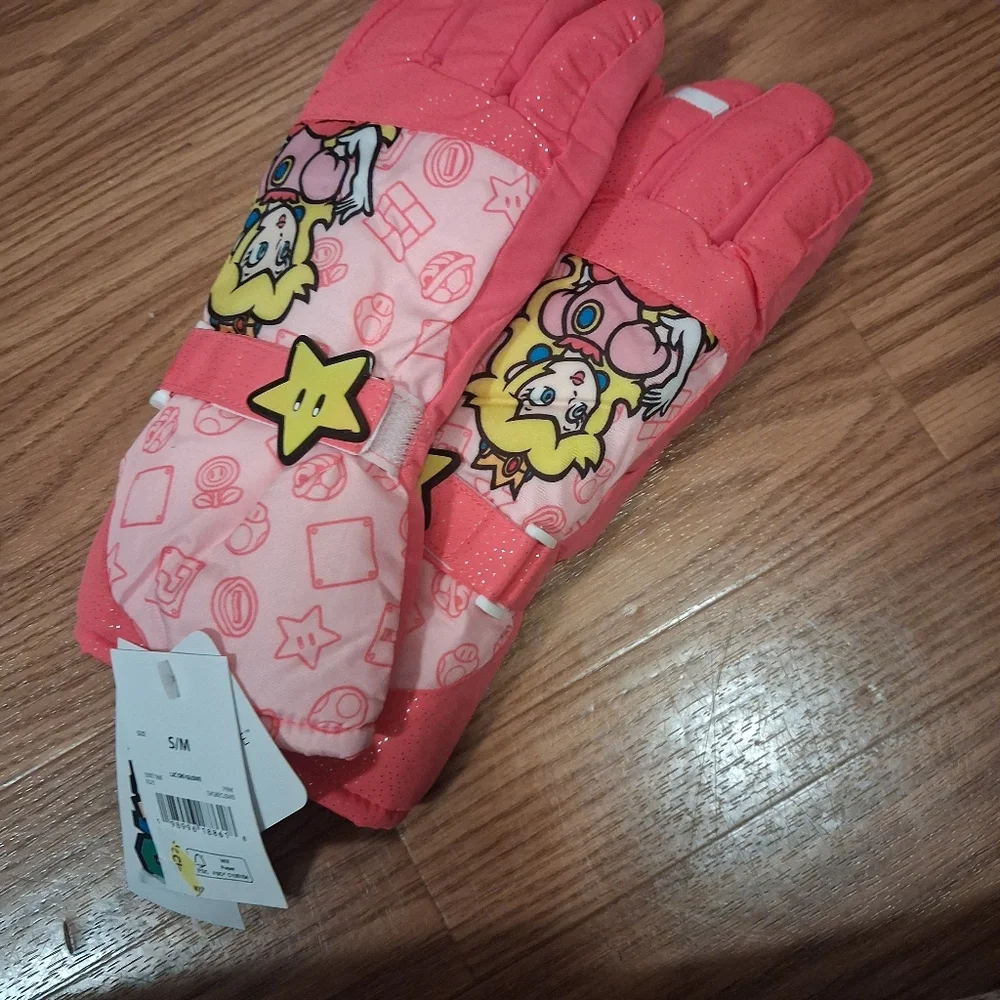 Kids Pink Character Mittens
